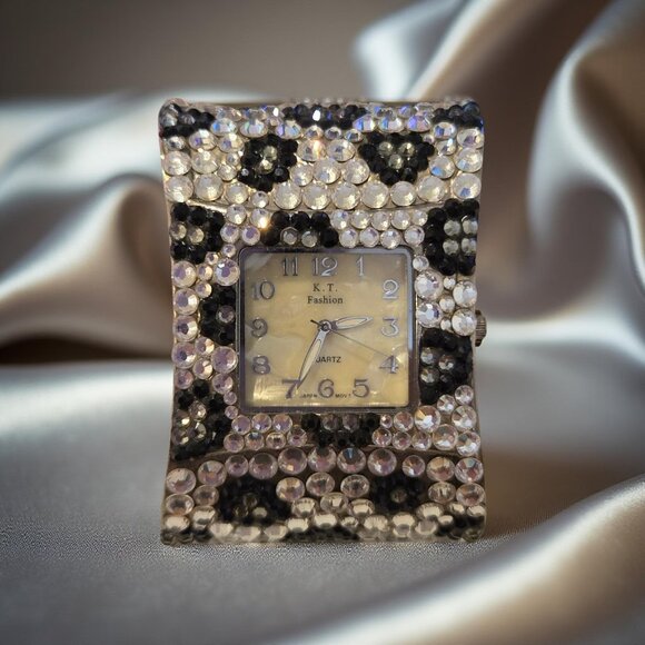 K.T. Fashion Leopard Cuff Watch~ 7 inches - Picture 4 of 8